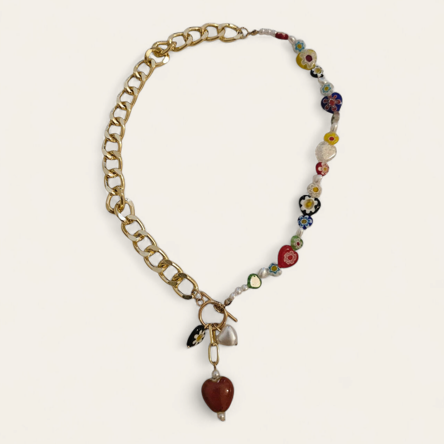 Glass statement necklace